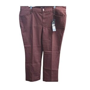 D&Co Virtual Stretch Pull-On Pants Women's 22PW Brown Straight Leg